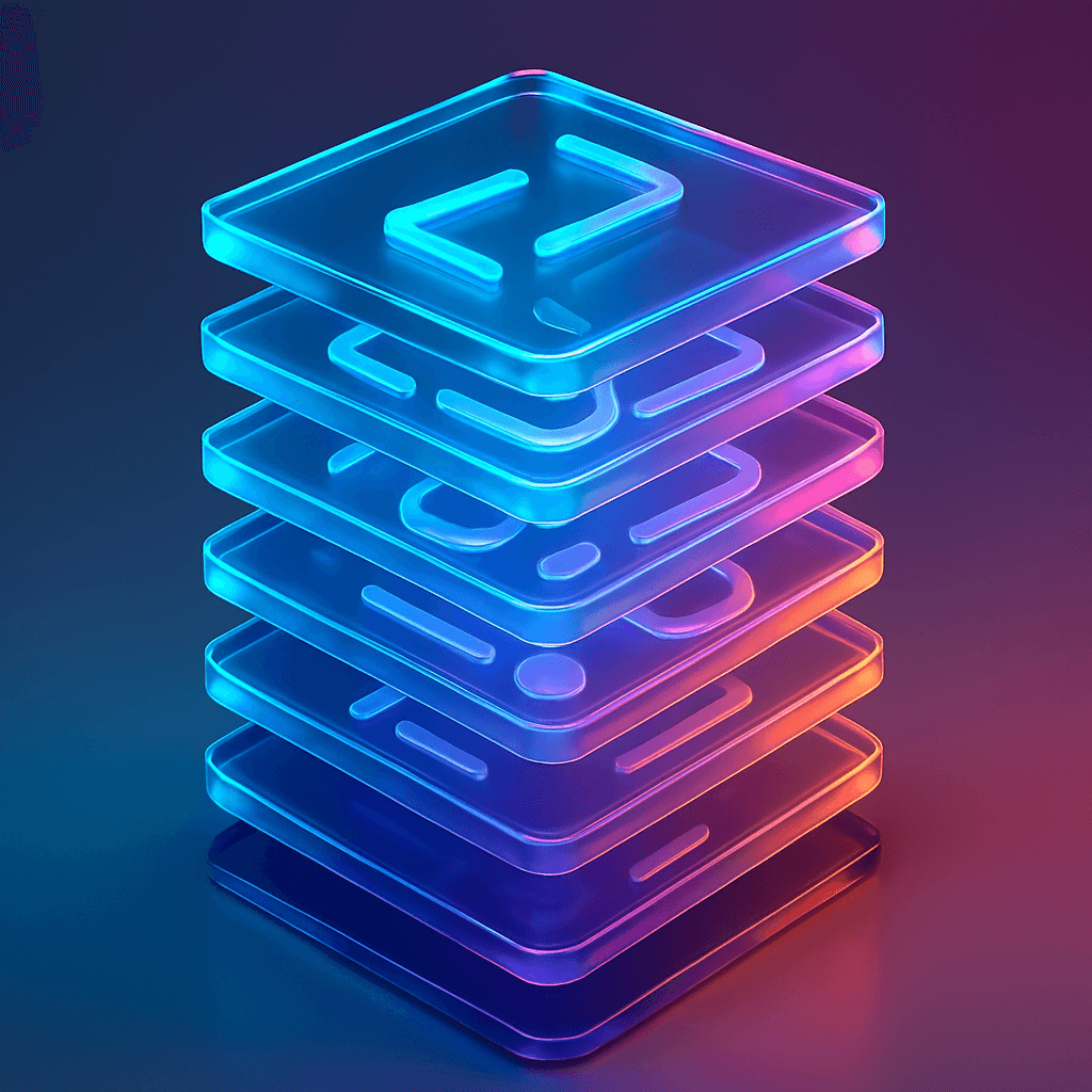 Multi-layered glass IDE-like panels with translucent code overlays