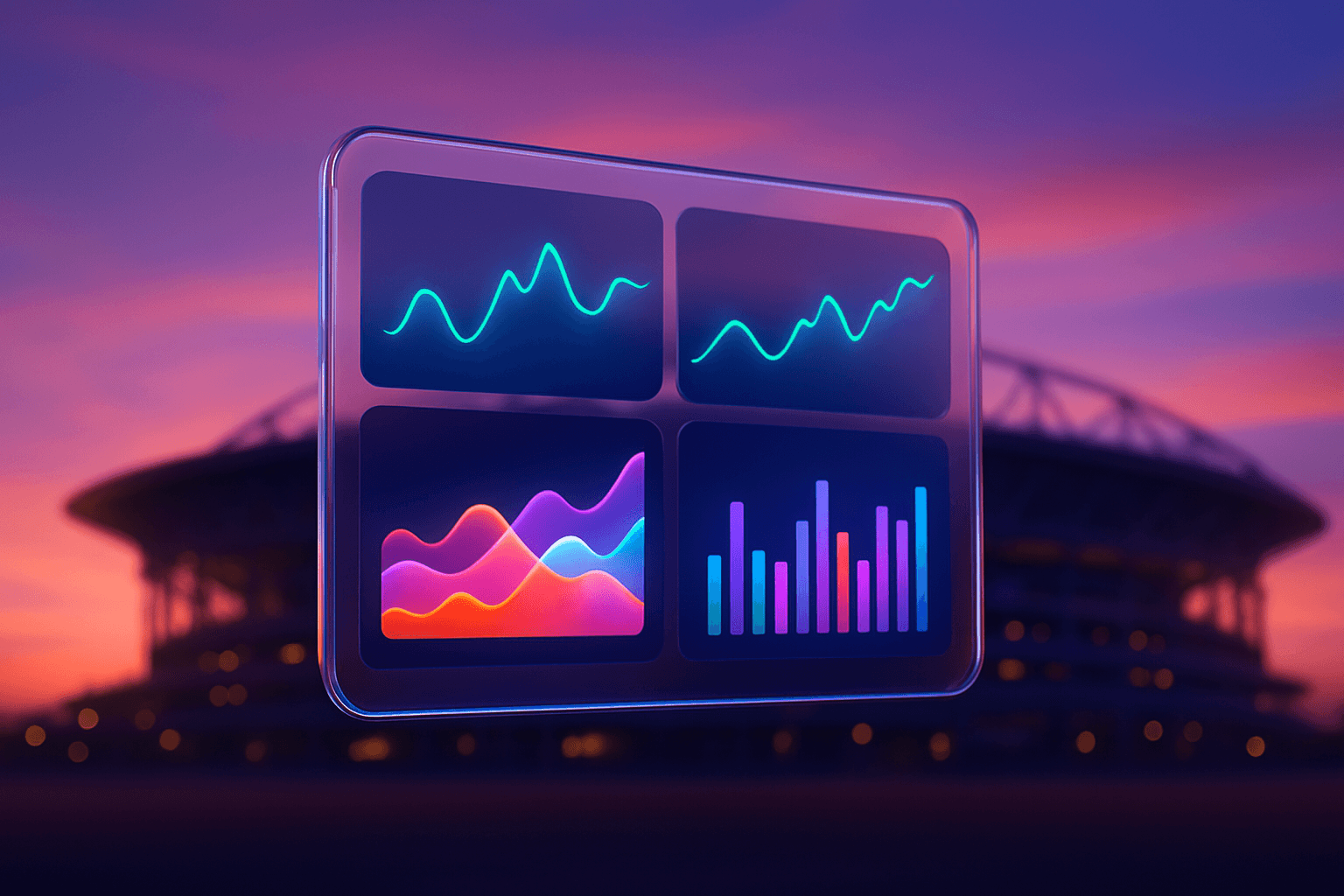 Sports media dashboard mockup